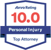 Avvo Rating 10.0 Personal Injury Top Attorney